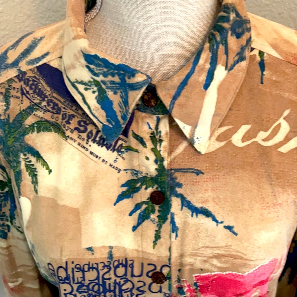 Caribbean Joe women’s long sleeve top size petite large - Picture 3 of 7
